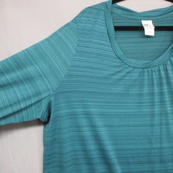 JMS Just My Size 3/4 Sleeve Heather Teal Green Woman Size | 3X - Picture 3 of 9